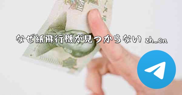 なぜ紙飛行機が見つからない zh_cn