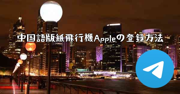 中国語版紙飛行機Appleの登録方法