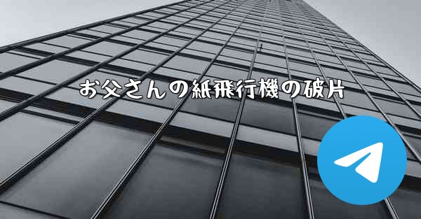 お父さんの紙飛行機の破片