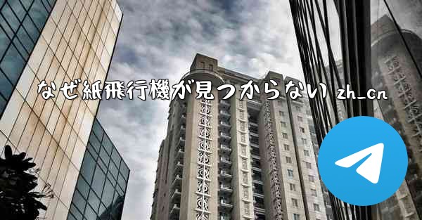 なぜ紙飛行機が見つからない zh_cn