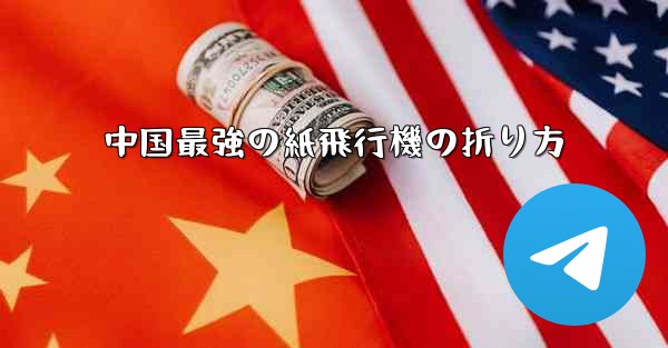 <b>中国最強の紙飛行機の折り方</b>