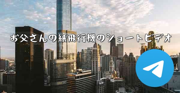 お父さんの紙飛行機のショートビデオ