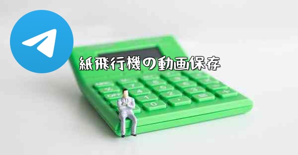 紙飛行機の動画保存