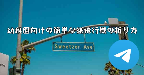幼稚園向けの簡単な紙飛行機の折り方