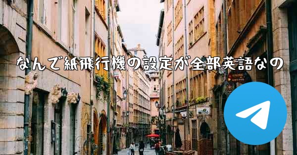なんで紙飛行機の設定が全部英語なの