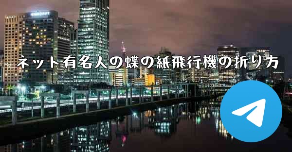 ネット有名人の蝶の紙飛行機の折り方