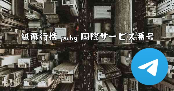 紙飛行機 pubg 国際サービス番号