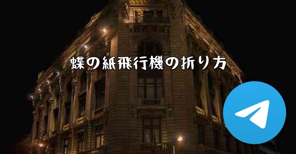 蝶の紙飛行機の折り方