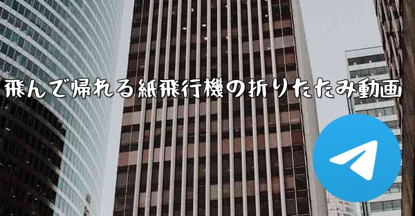 飛んで帰れる紙飛行機の折りたたみ動画