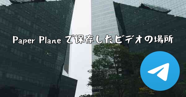 Paper Plane で保存したビデオの場所