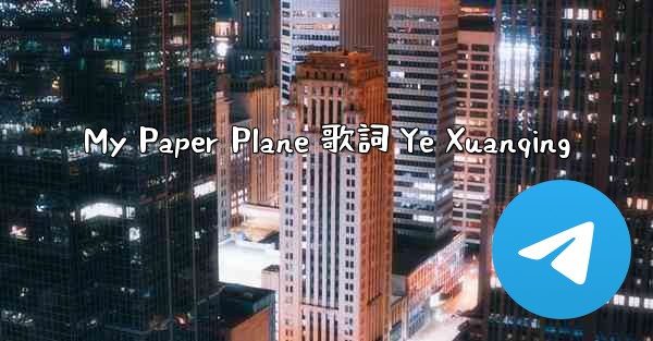 My Paper Plane 歌詞 Ye Xuanqing
