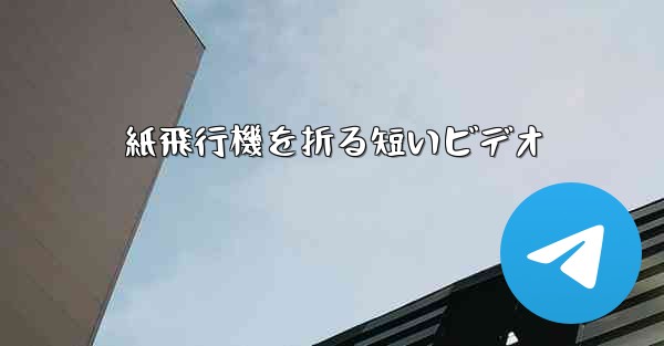 紙飛行機を折る短いビデオ