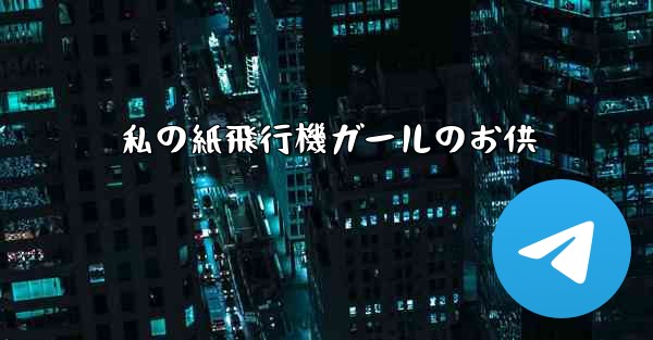 私の紙飛行機ガールのお供