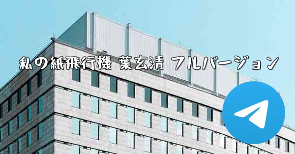 私の紙飛行機 葉玄清 フルバージョン