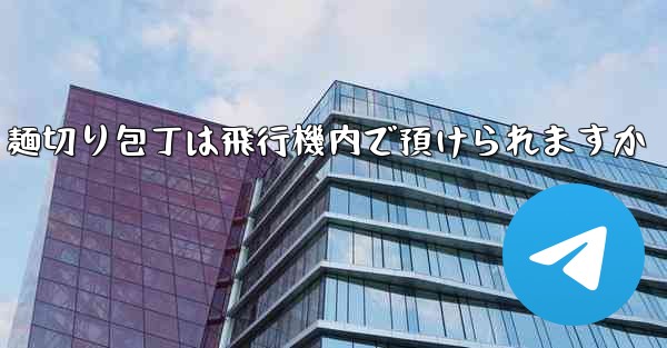 <b>麺切り包丁は飛行機内で預けられますか</b>