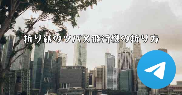 折り紙のツバメ飛行機の折り方
