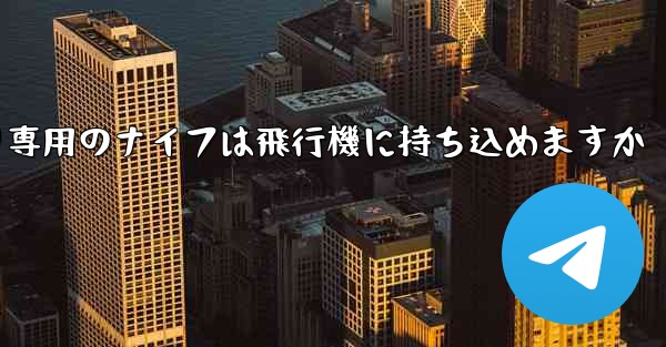 <b>麺切り専用のナイフは飛行機に持ち込めますか</b>