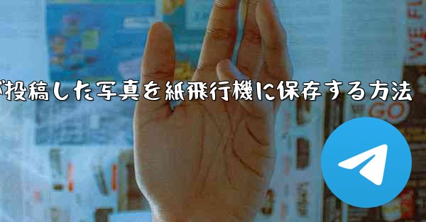 彼人が投稿した写真を紙飛行機に保存する方法