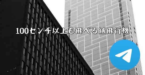 <b>100センチ以上も飛べる紙飛行機</b>