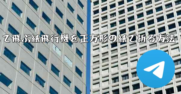 <b>一番安定して飛ぶ紙飛行機を正方形の紙で折る方法</b>