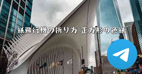 紙飛行機の折り方 正方形の色紙