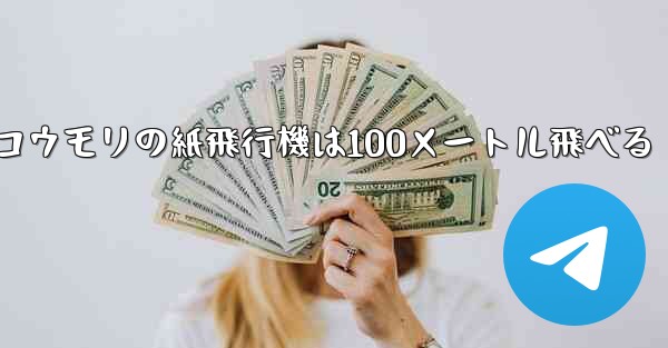 コウモリの紙飛行機は100メートル飛べる