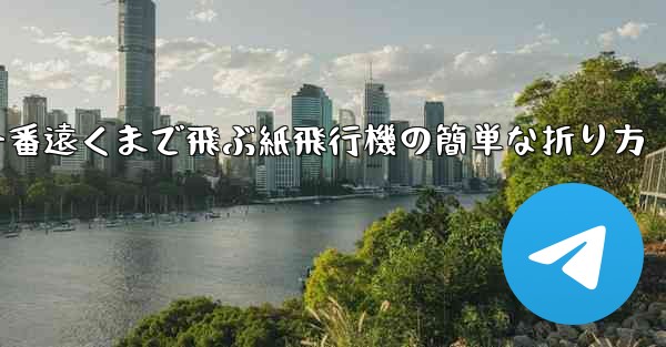 一番遠くまで飛ぶ紙飛行機の簡単な折り方