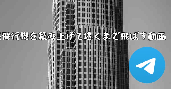 紙飛行機を積み上げて遠くまで飛ばす動画