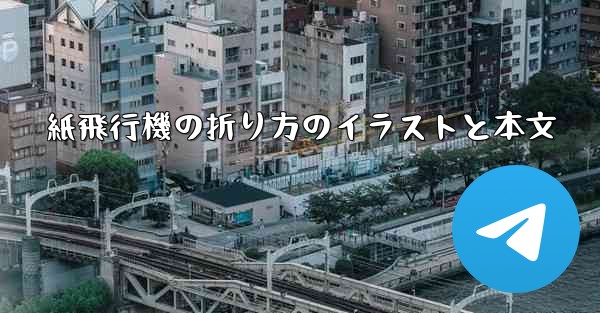 <b>紙飛行機の折り方のイラストと本文</b>