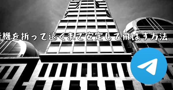 <b>紙飛行機を折って遠くまで安定して飛ばす方法</b>