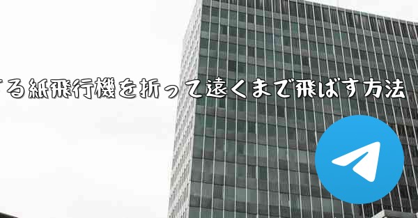 <b>滑空する紙飛行機を折って遠くまで飛ばす方法</b>