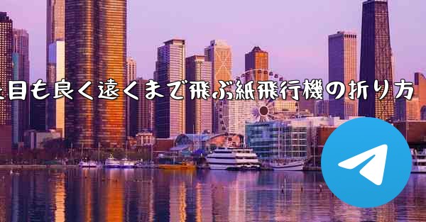 <b>見た目も良く遠くまで飛ぶ紙飛行機の折り方</b>