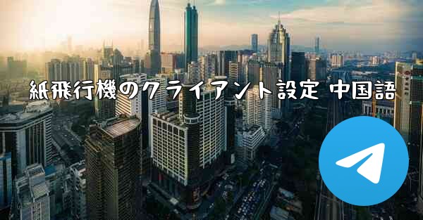 紙飛行機のクライアント設定 中国語