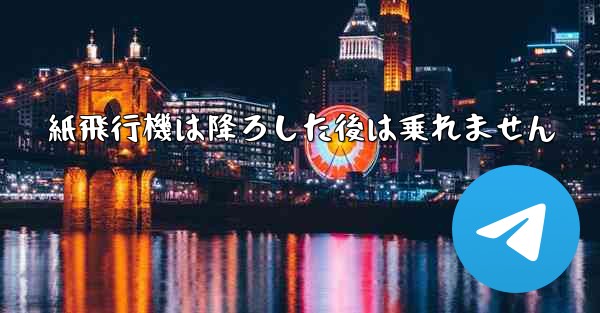 紙飛行機は降ろした後は乗れません