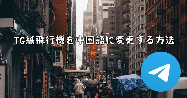 <b>TG紙飛行機を中国語に変更する方法</b>