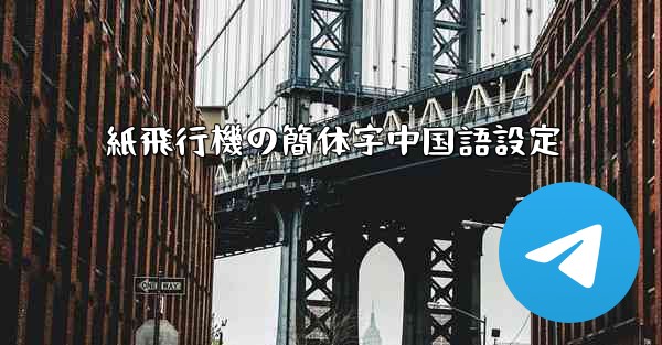 紙飛行機の簡体字中国語設定