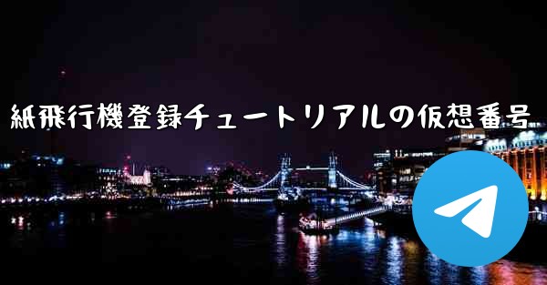 紙飛行機登録チュートリアルの仮想番号