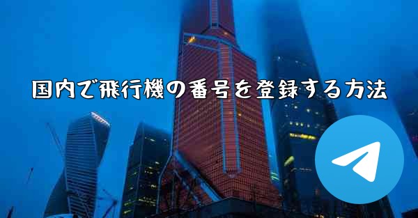 国内で飛行機の番号を登録する方法
