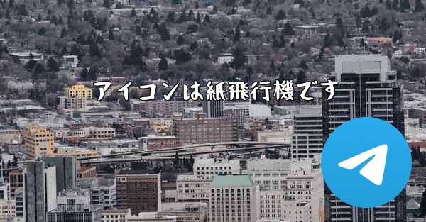 アイコンは紙飛行機です