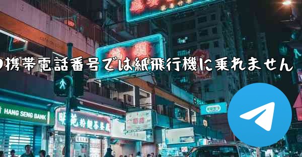 私の携帯電話番号では紙飛行機に乗れません