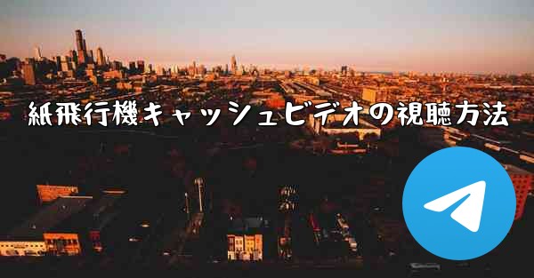 <b>紙飛行機キャッシュビデオの視聴方法</b>