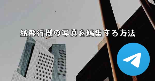 紙飛行機の写真を編集する方法