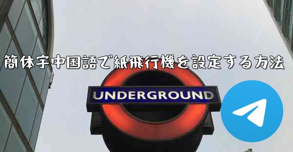 簡体字中国語で紙飛行機を設定する方法