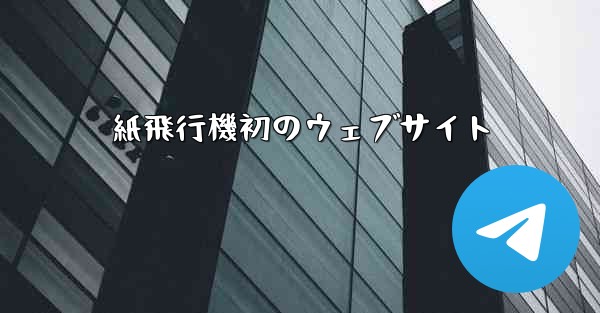 紙飛行機初のウェブサイト