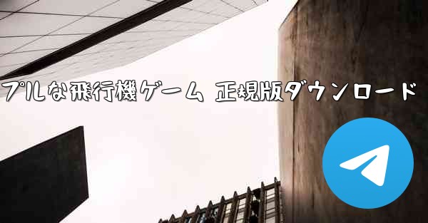 シンプルな飛行機ゲーム 正規版ダウンロード