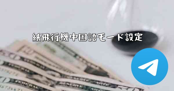 紙飛行機中国語モード設定