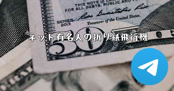 ネット有名人の折り紙飛行機