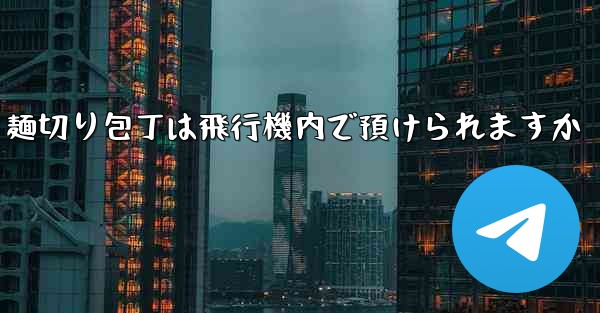 麺切り包丁は飛行機内で預けられますか