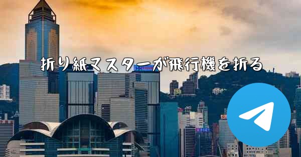 <b>折り紙マスターが飛行機を折る</b>