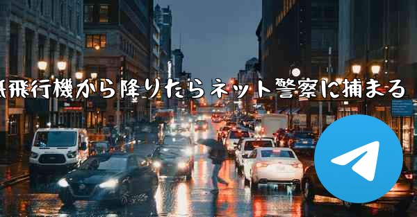 紙飛行機から降りたらネット警察に捕まる